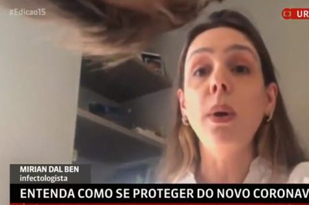 Filho de médica surpreende e invade transmissão da GloboNews
