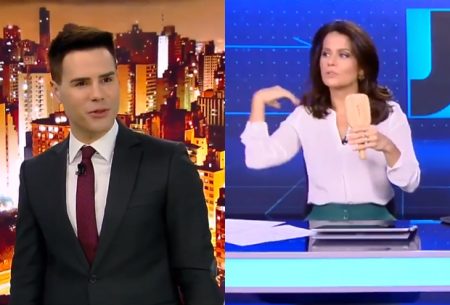 Record tem falha técnica, mostra bastidores de jornal e assusta Luiz Bacci