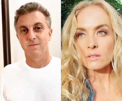Angélica e Luciano Huck se assustam ao serem fotografados com os filhos em aeroporto
