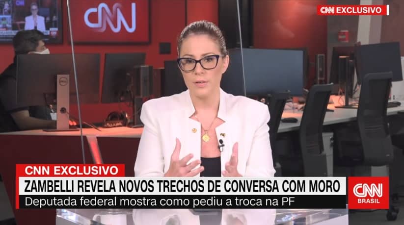 Após bomba do JN, deputada usa a CNN Brasil para atacar Sergio Moro