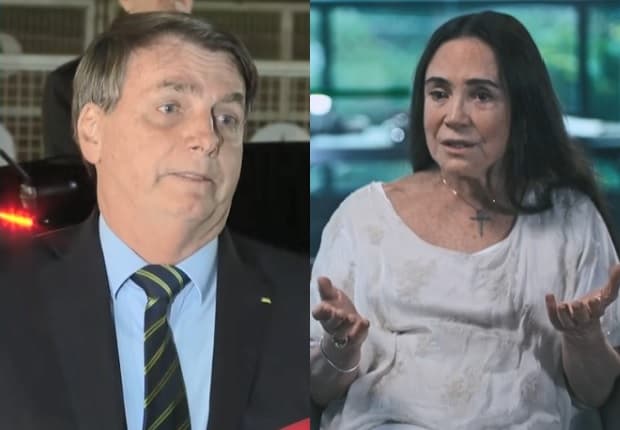 Bolsonaro esnoba Regina Duarte e apoia polêmico Sérgio Camargo