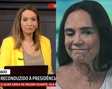 GloboNews compara a situação de Regina Duarte no governo com o BBB
