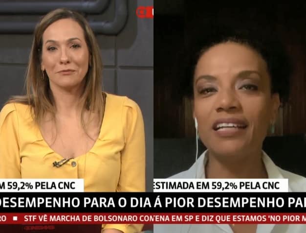Ao vivo, comentarista da GloboNews se emociona com Maria Beltrão