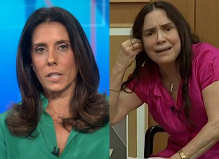 Com atraso, Jornal Nacional cita polêmica de Regina Duarte na CNN Brasil