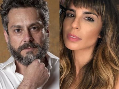 Maria Ribeiro dá beijão em Alexandre Nero para documentário