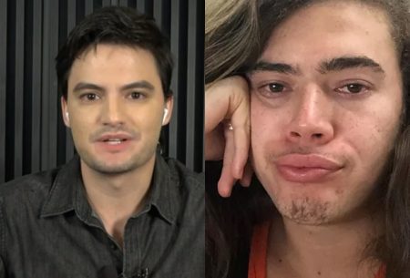 Whindersson surge completamente nu vendo entrevista de Felipe Neto