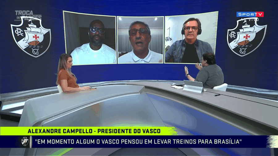 Após reunião com Bolsonaro, presidente do Vasco discute no SporTV