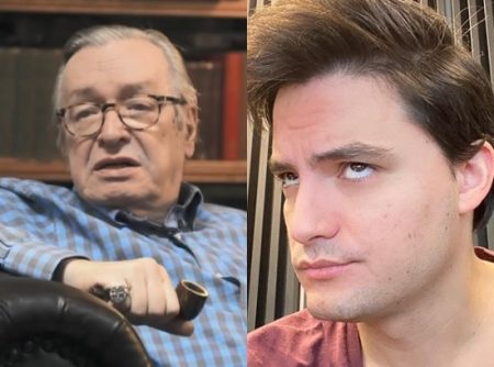 Olavo de Carvalho corneta Felipe Neto e youtuber dá voadora