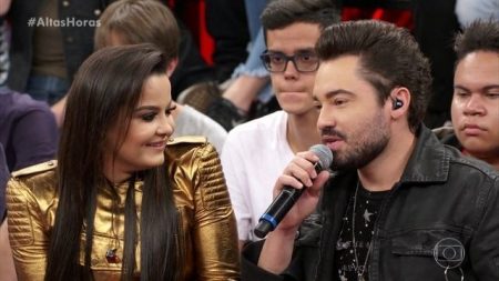 Maiara e Fernando Zor falam sobre relacionamento para o Altas Horas