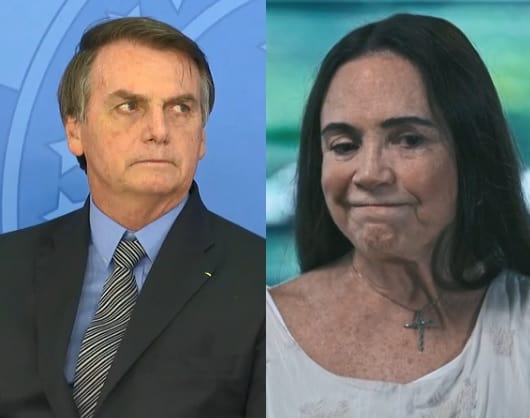 Atrás de Lula, Bolsonaro busca apoio de Regina Duarte após ignorá-la