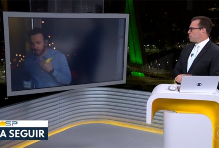 Repórter surge sem máscara e foge de entrada em telejornal da Globo