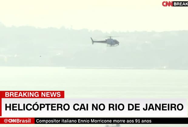 CNN Brasil paga mico e confunde Globocop com helicóptero dos bombeiros