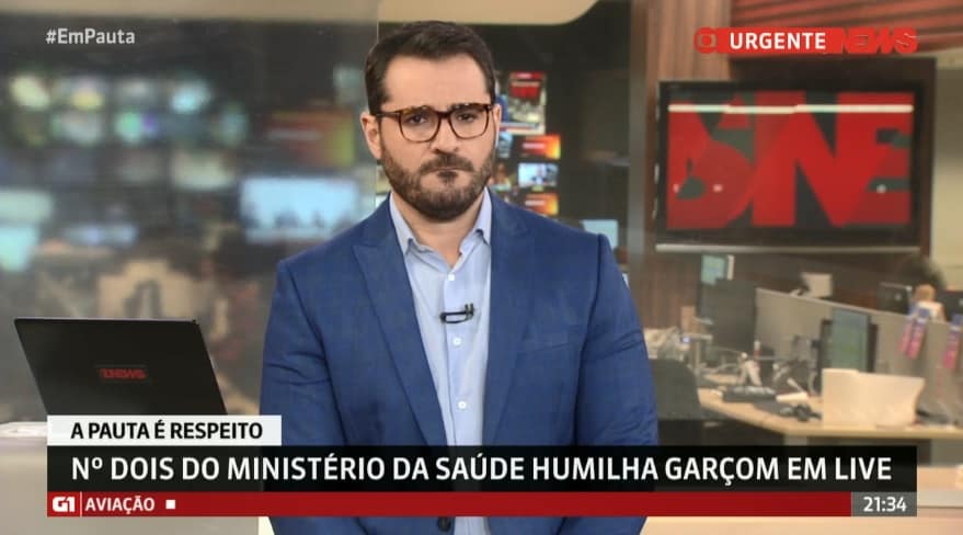 Na GloboNews, Marcelo Cosme detona atitude de secretário da Saúde