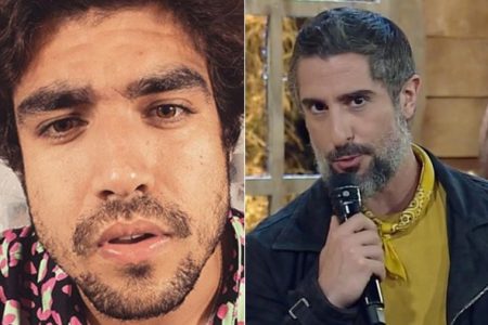 Caio Castro detona presente de Marcos Mion e cai no choro