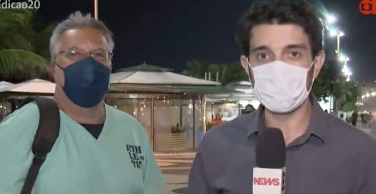 Repórter da GloboNews interrompe link após homem invadir transmissão