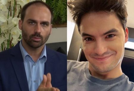 Filho de Bolsonaro provoca e Felipe Neto rebate acusação de fake news