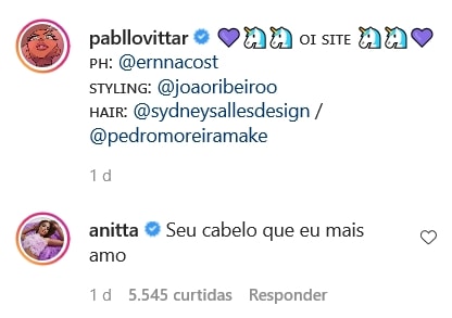 Anitta elogia Pabllo Vittar