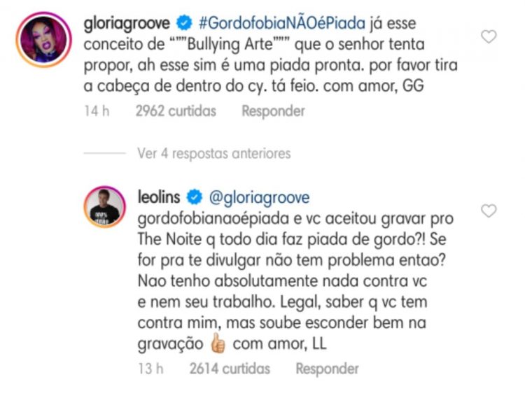 Glória Groove e Leo Lins