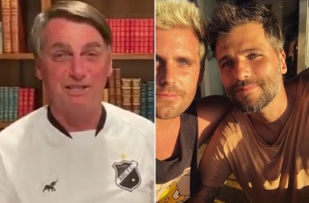 Jair Bolsonaro posa com irmão de Bruno Gagliasso e ganha homenagem inesperada