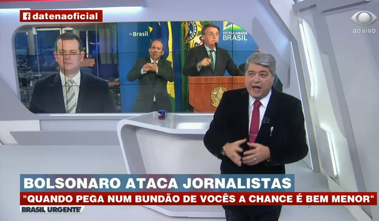 Audiência da TV: Com dura de Datena em Bolsonaro, Brasil Urgente rende maior média da Band