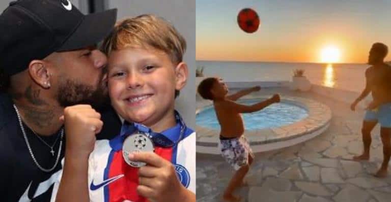 Neymar Jr curte férias com o filho na Espanha após festão de aniversário