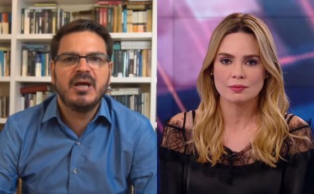 Rodrigo Constantino provoca e leva voadora de Rachel Sheherazade