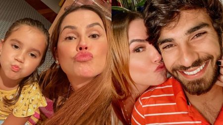Deborah Secco mostra “neto” em foto com marido e a filha