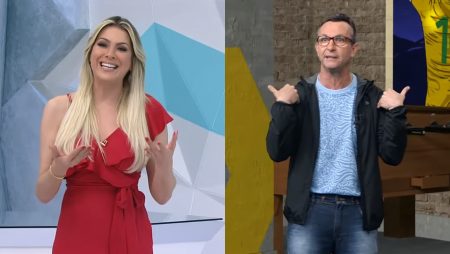 Neto rebate notícia de crise com Renata Fan e rasga elogios para colega ao vivo