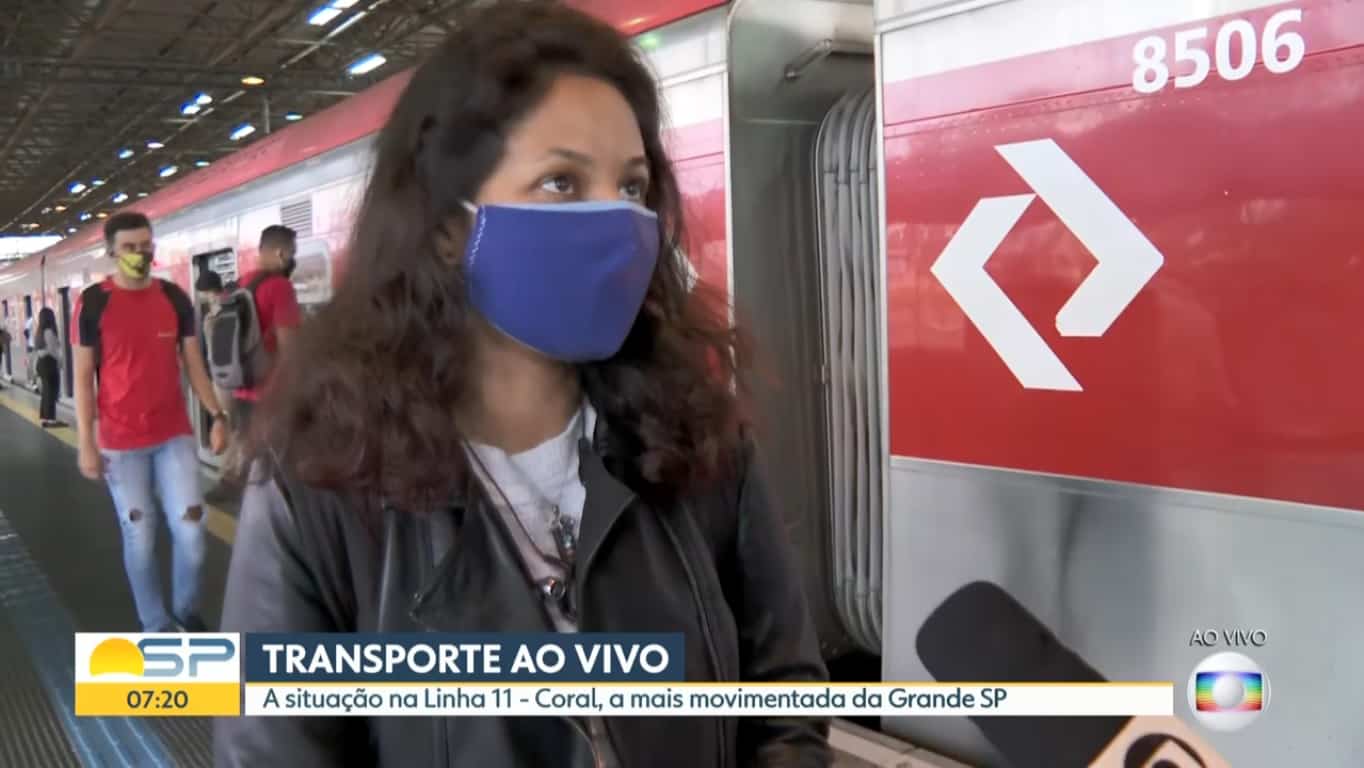 Sem paciência, mulher xinga e deixa repórter da Globo sem graça