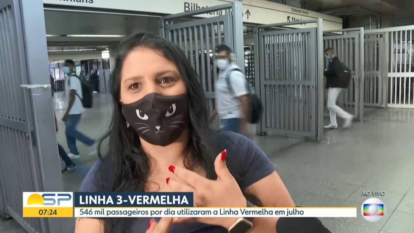 Mulher reclama de trens lotados e detona João Doria ao vivo na Globo