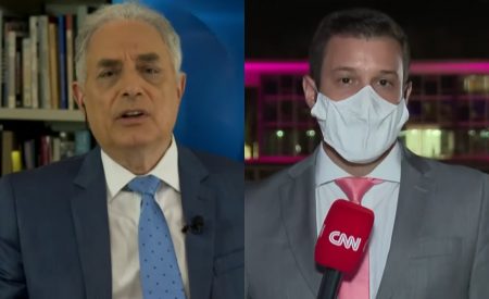 William Waack erra pronúncia do nome de Cassius Zeilmann, que reage ao vivo