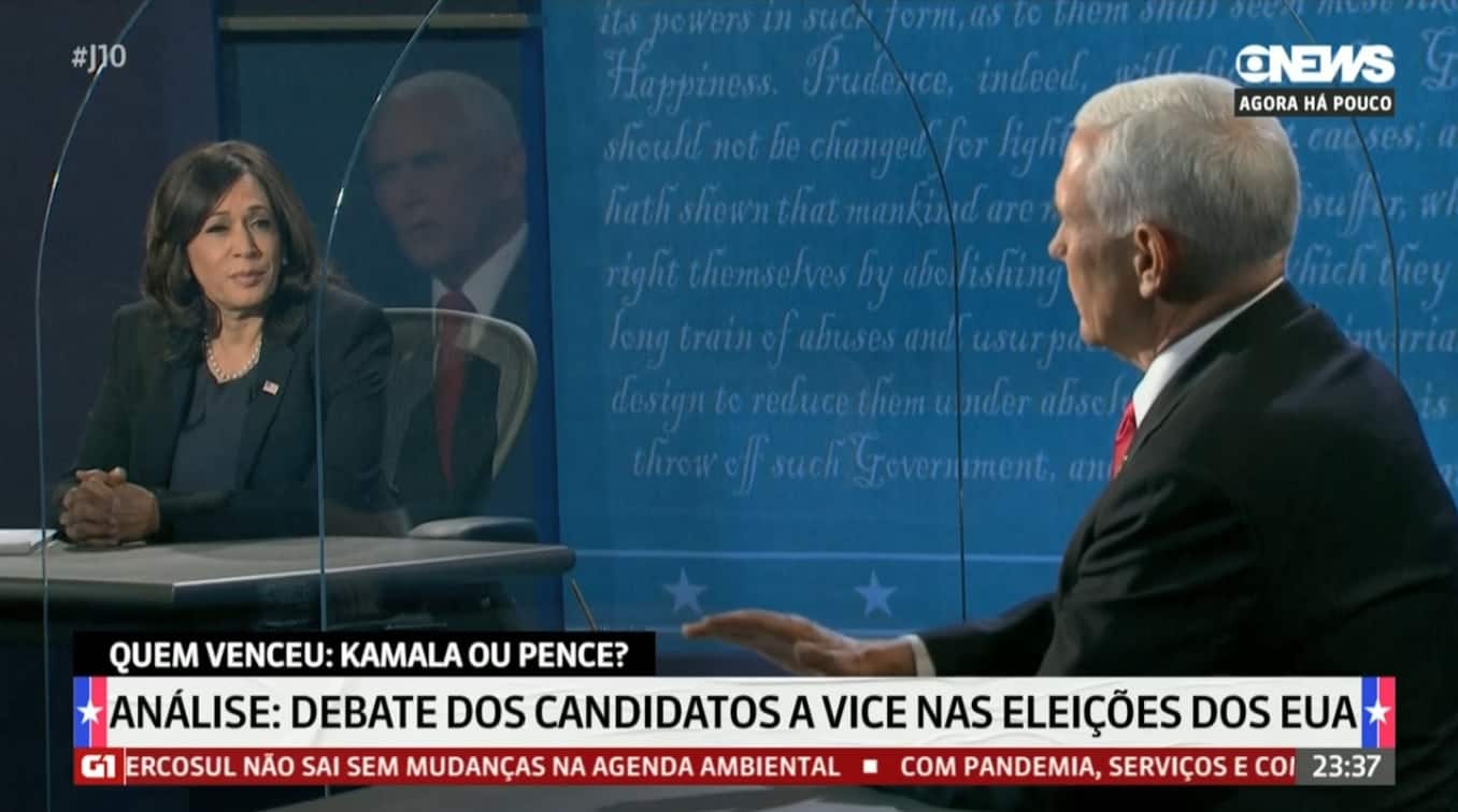 Com debate dos vice-presidentes dos EUA, GloboNews bate CNN Brasil e alcança alta audiência