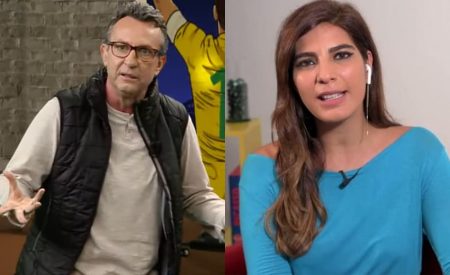 Aos gritos, Craque Neto diz que é fã de Andreia Sadi, que reage e revela segredo