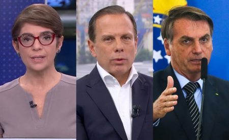 Renata Lo Prete quebra o protocolo e opina sobre Dória e Bolsonaro na Globo