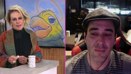 André Marques fica aos prantos ao falar de Tom Veiga no Mais Você