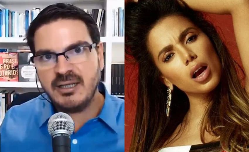 Rodrigo Constantino se irrita e responde crítica de Anitta, que reage