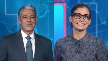 William Bonner ri de letra de repórter no JN e Renata Vasconcellos não se aguenta