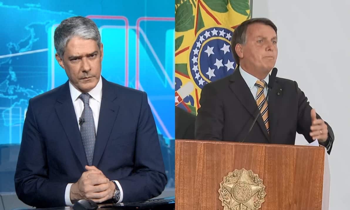 Bolsonaro ataca Bonner e diz que jornalista ganha o dobro de Renata Vasconcellos