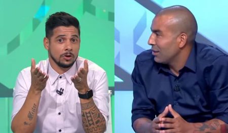 Cicinho e Emerson Sheik causam climão no Arena SBT e Benja intervém