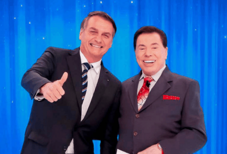 Silvio Santos interrompe programa para mostrar “motociata” de Bolsonaro