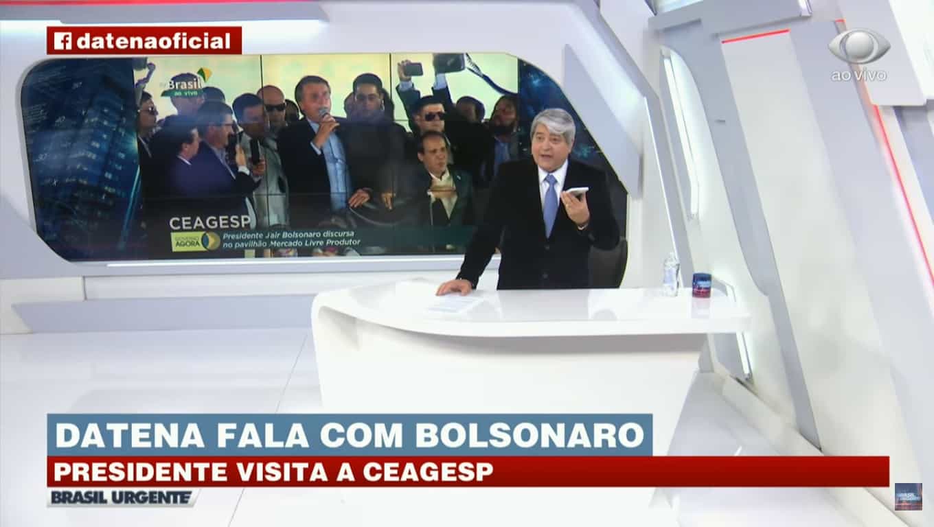 Bolsonaro diz que não tomará a vacina, menospreza a ciência e Datena fica calado