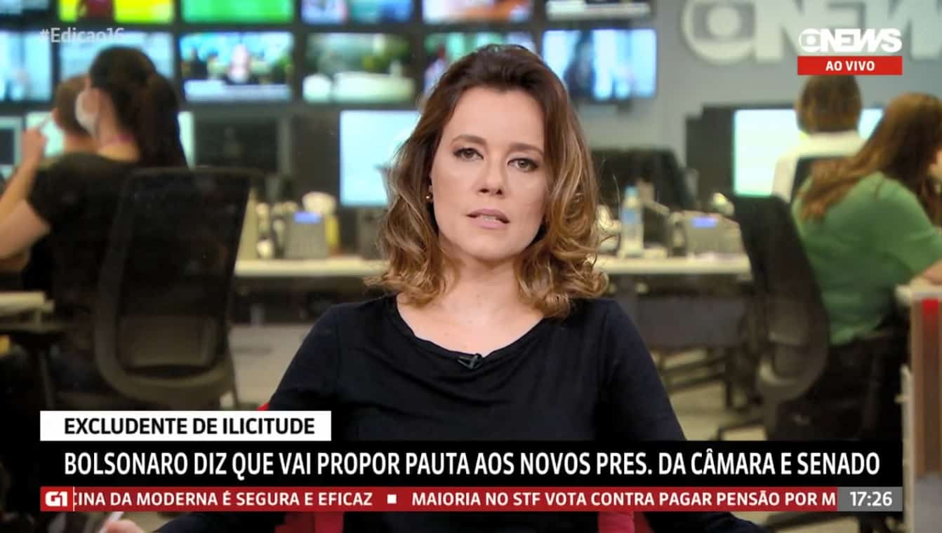 Ao vivo, celular toca e Natuza Nery fica constrangida na GloboNews