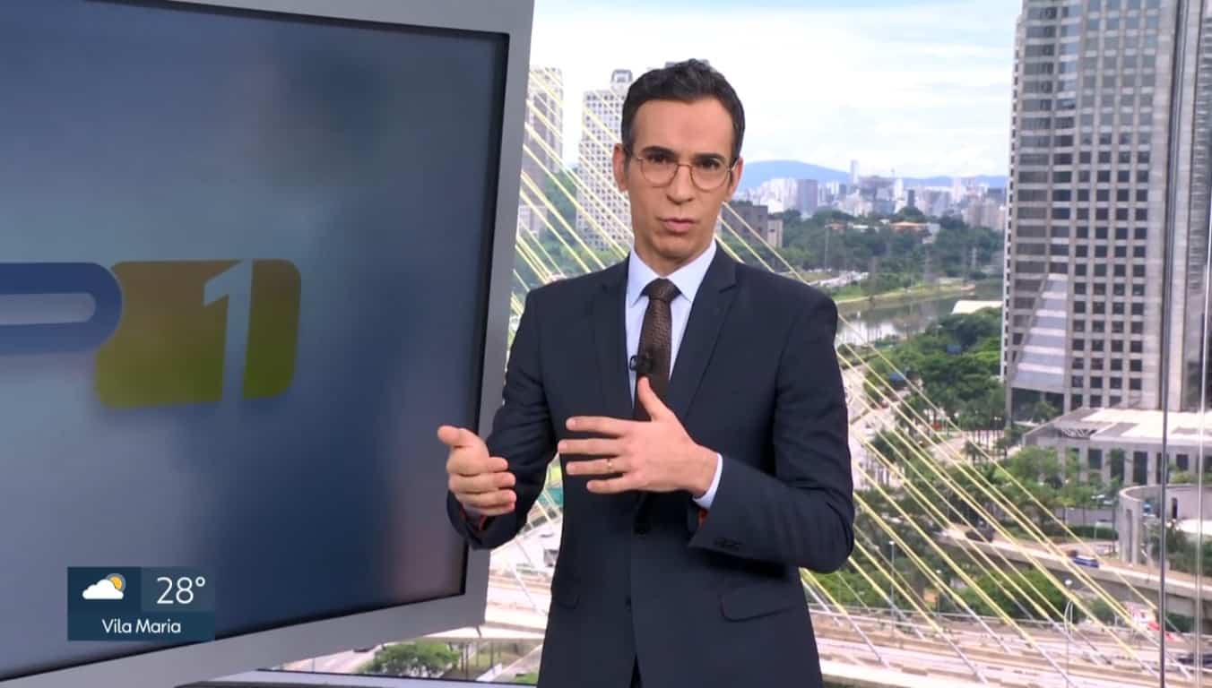 César Tralli leva bronca após piada sem graça ao vivo na Globo