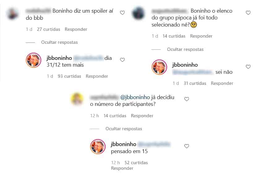Boninho responde fãs e dá novos detalhes sobre o BBB 2021 ...