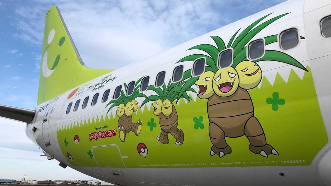 Aviões com desenhos dos personagens de Pokémon viram febre no Japão