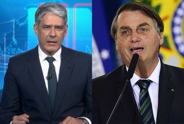 William Bonner quebra regra da Globo, “janta” Bolsonaro e web vibra