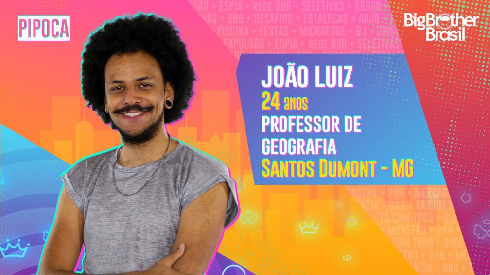 BBB 2021: João Luiz vai ser a animação da Pipoca e afirma que fala bem