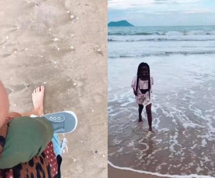 Giovanna Ewbank aproveita dia de folga e curte praia com a família