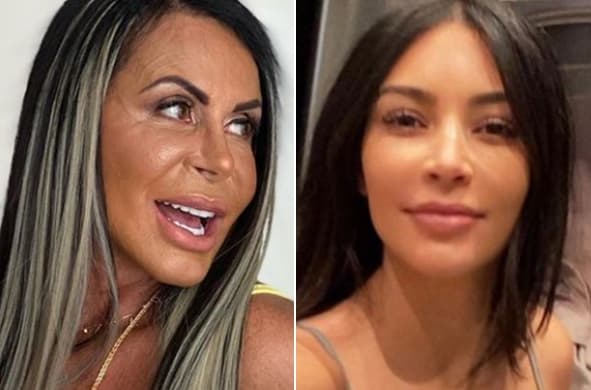 Filha de Gretchen radicaliza o visual e é confundida com Kim Kardashian