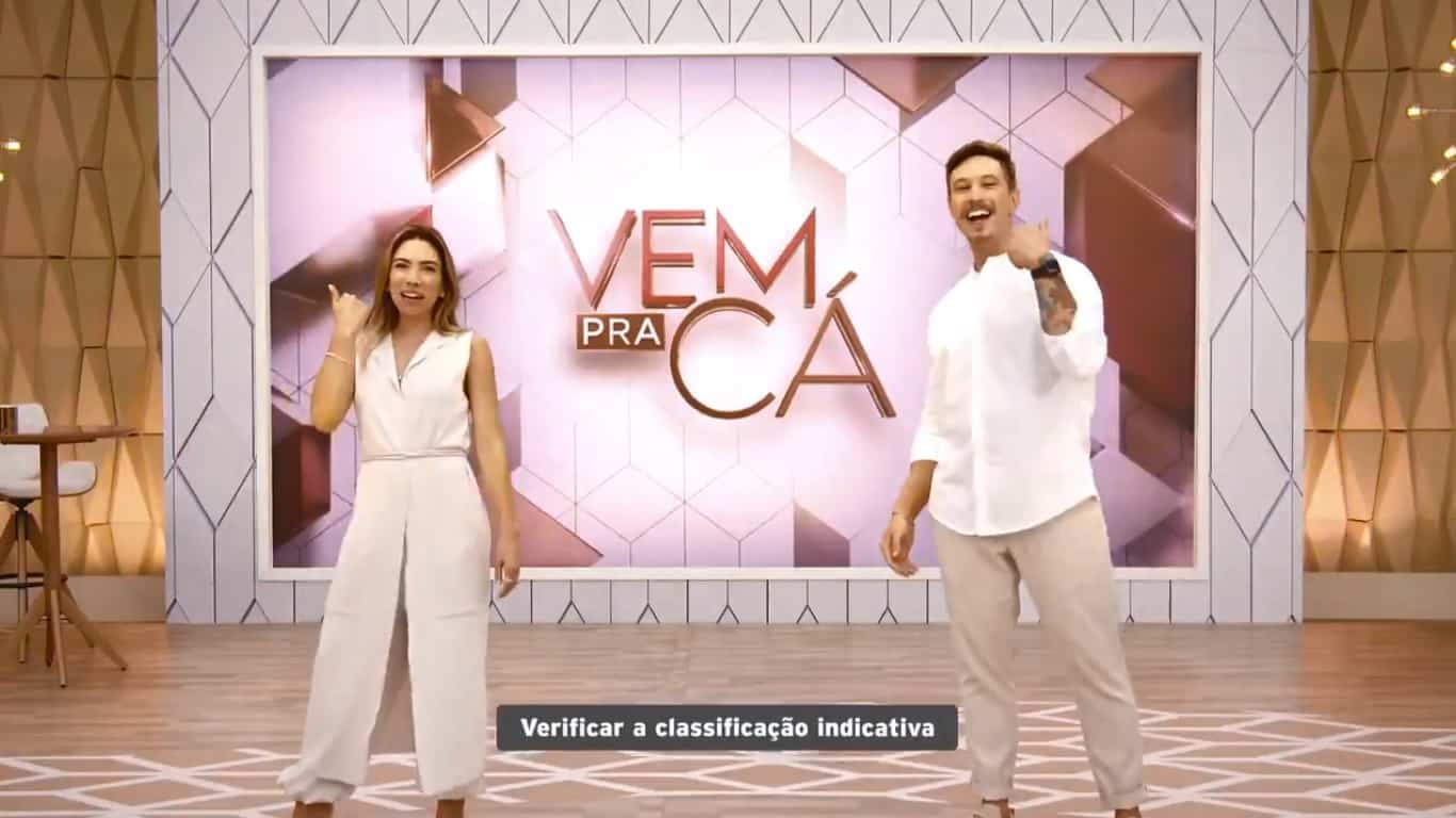 Patrícia Abravanel e Gabriel Cartolano estrelam chamada do Vem Pra Cá e não empolgam a web